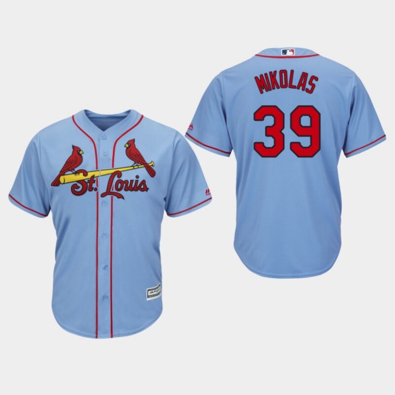 6863750be9a4d_1 Men's St. Louis Cardinals #39 Miles Mikolas Blue Cool Base Stitched MLB Jersey