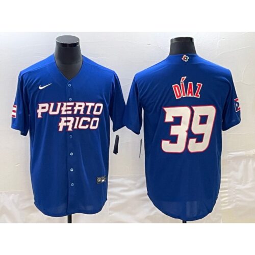 68637515b0c78_1 Men's Puerto Rico Baseball #39 Edwin Diaz 2023 Royal World Baseball Classic Stitched Jersey