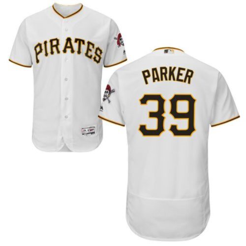 68637582d5335_1 Pirates #39 Dave Parker White Flexbase Authentic Collection Stitched MLB Jersey