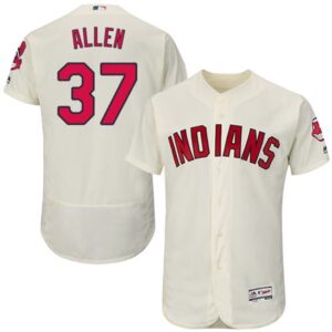 686375b25c37c_1 indians #37 Cody Allen Cream Flexbase Authentic Collection Stitched MLB Jersey