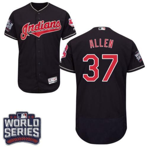 686375bc55262_1 indians #37 Cody Allen Navy Blue Flexbase Authentic Collection 2016 World Series Bound Stitched MLB Jersey