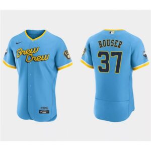 686375cca003a_1 Men's Milwaukee Brewers #37 Adrian Houser Powder Blue 2022 City Connect Flex Base Stitched MLB Jersey