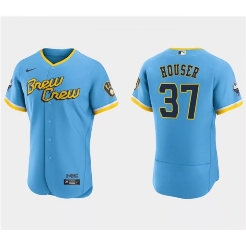 686375cca003a_1 Men's Milwaukee Brewers #37 Adrian Houser Powder Blue 2022 City Connect Flex Base Stitched MLB Jersey