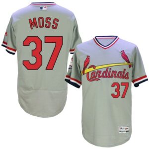 686375d99319b_1 Cardinals #37 Brandon Moss Grey Flexbase Authentic Collection Cooperstown Stitched MLB Jersey