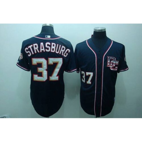 686375f83880e_1 Nationals #37 Stephen Strasburg Blue Stitched MLB Jersey