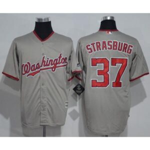 686375ff0e5ce_1 Nationals #37 Stephen Strasburg Grey New Cool Base Stitched MLB Jersey