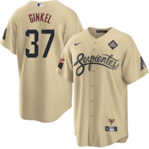 6863762c4c38d_1 Men's Arizona Diamondbacks #37 Kevin Ginkel Cream 2023 World Series City Connect Cool Base Stitched Baseball Jersey