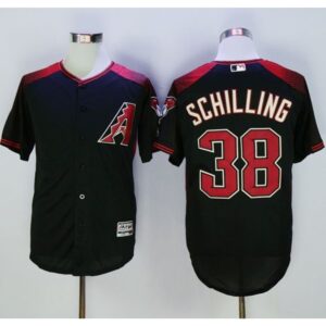 6863764045ec4_1 Diamondbacks #38 Curt Schilling Black/Brick New Cool Base Stitched MLB Jersey