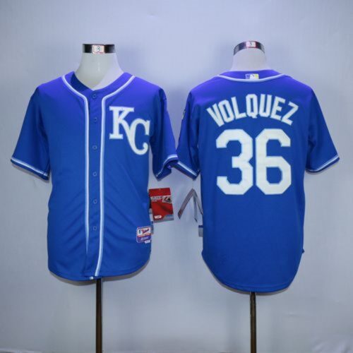 68637680b61b1_1 Royals #36 Edinson Volquez Blue Alternate 2 Cool Base Stitched MLB Jersey