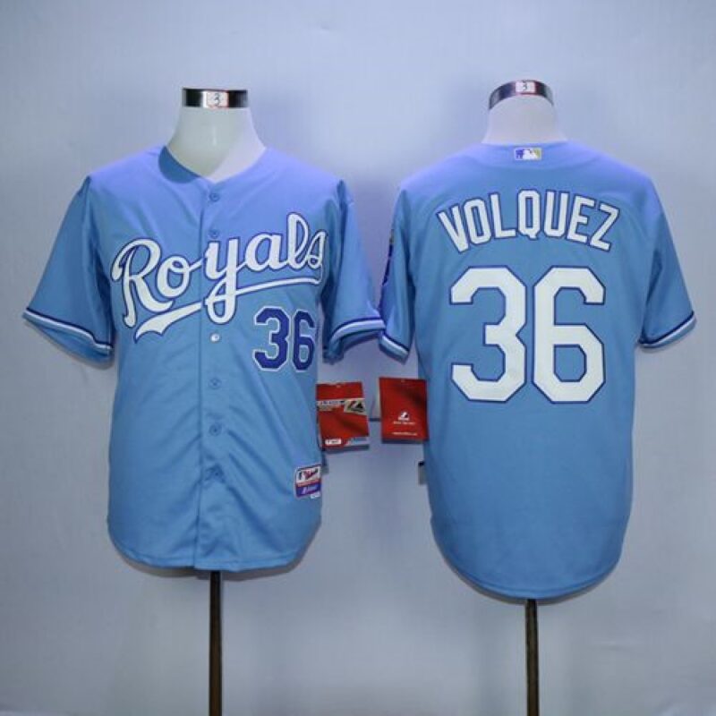 6863768d5f60b_1 Royals #36 Edinson Volquez Light Blue Alternate 1 Cool Base Stitched MLB Jersey