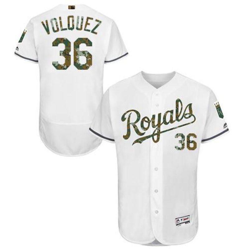 6863769dd6328_1 Royals #36 Edinson Volquez White Flexbase Authentic Collection 2016 Memorial Day Stitched MLB Jersey