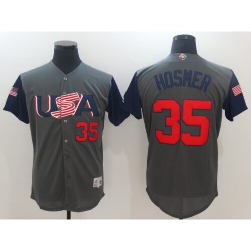 686376cc95b47_1 Men's USA Baseball #35 Eric Hosmer Gray 2017 World Baseball Classic Stitched WBC Jersey
