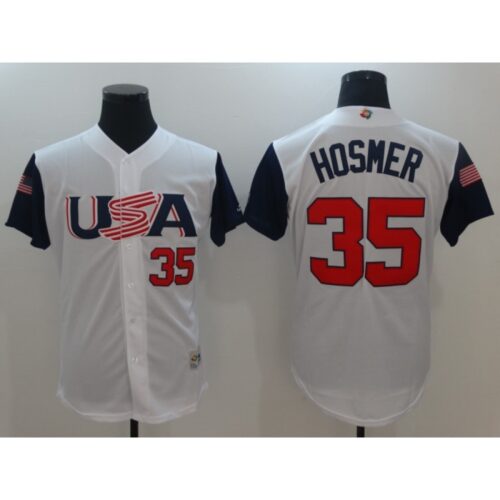 686376d00f1e6_1 Men's USA Baseball #35 Eric Hosmer White 2017 World Baseball Classic Stitched WBC Jersey