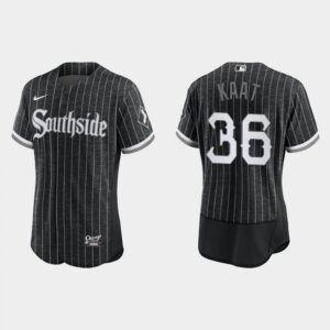 6863770103e8e_1 Men's Chicago White Sox #36 Jim Kaat Black 2021 City Connect Flex Base Stitched Jersey