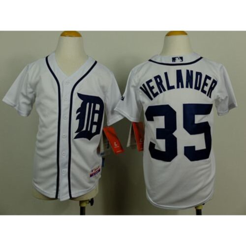 68637715d0f11_1 Tigers #35 Justin Verlander White Cool Base Stitched Youth MLB Jersey