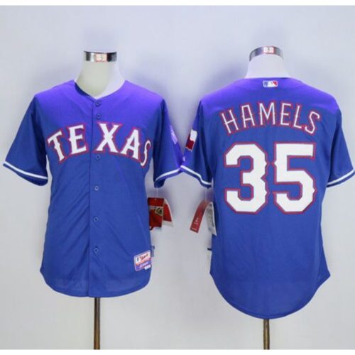 6863771ba735b_1 Rangers #35 Cole Hamels Blue Cool Base Stitched MLB Jersey