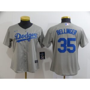 6863775ed9cae_1 Women's Los Angeles Dodgers #35 Cody Bellinger Grey Cool Base Stitched MLB Jersey(Run Small)