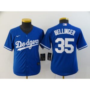 6863776f6c4be_1 Youth Los Angeles Dodgers #35 Cody Bellinger Blue Cool Base Stitched MLB Jersey