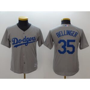 6863777250b1d_1 Youth Los Angeles Dodgers #35 Cody Bellinger Gray Cool Base Stitched MLB Jersey