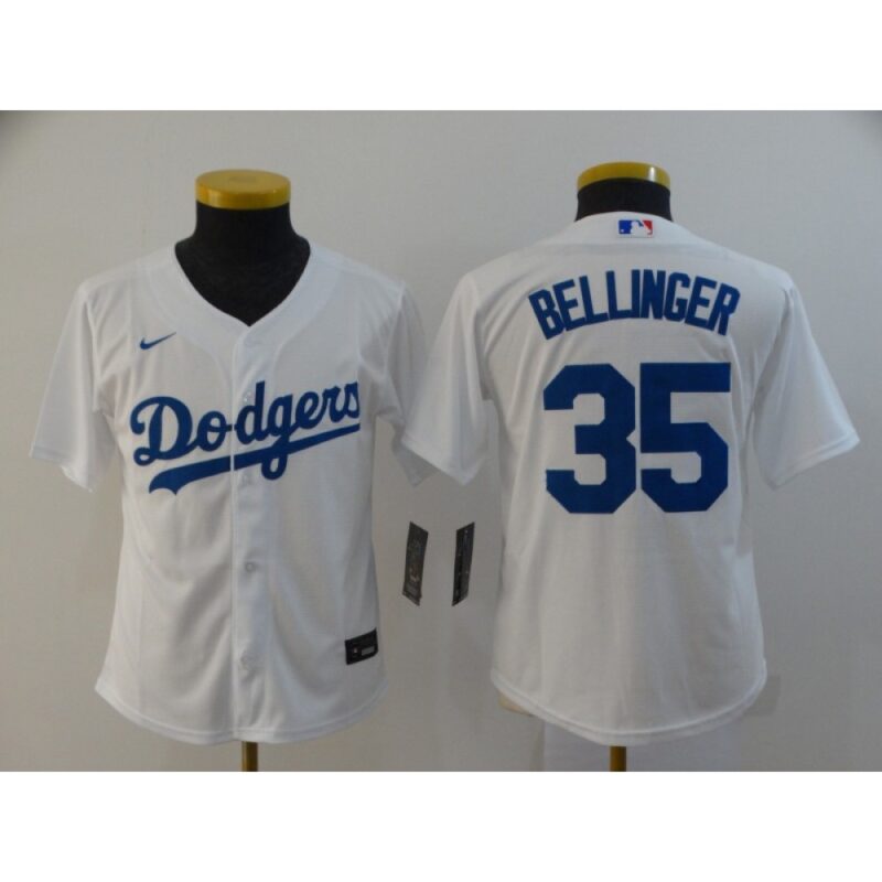 6863777a9b4be_1 Youth Los Angeles Dodgers #35 Cody Bellinger White Cool Base Stitched MLB Jersey