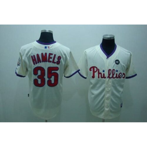 68637782aadda_1 Phillies #35 Colbert Hamels Stitched Cream MLB Jersey
