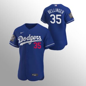 686377adec8f0_1 Men's Los Angeles Dodgers #35 Cody Bellinger Blue 2020 World Series Bound stitched Jersey