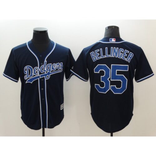 686377d26b77f_1 Men's Los Angeles Dodgers #35 Cody Bellinger Navy Cool Base Stitched MLB Jersey