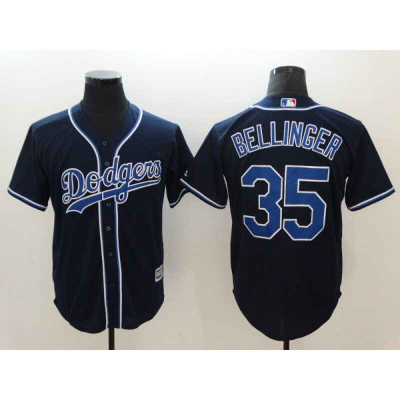 686377d26b77f_1 Men's Los Angeles Dodgers #35 Cody Bellinger Navy Cool Base Stitched MLB Jersey