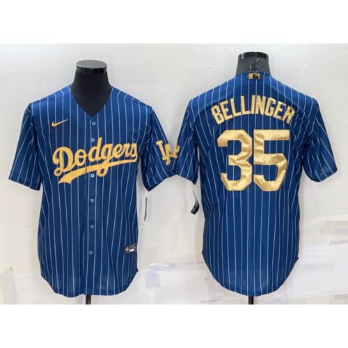 686377d5ed1d2_1 Men's Los Angeles Dodgers #35 Cody Bellinger Navy Gold Cool Base Stitched Baseball Jersey