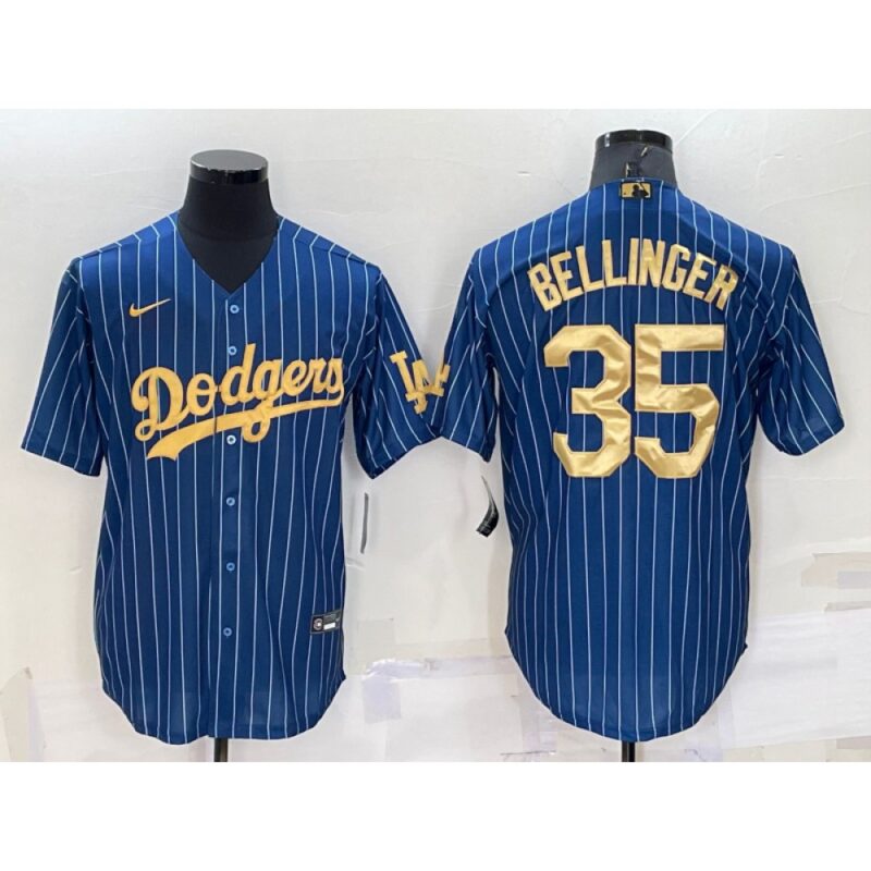 686377d5ed1d2_1 Men's Los Angeles Dodgers #35 Cody Bellinger Navy Gold Cool Base Stitched Baseball Jersey