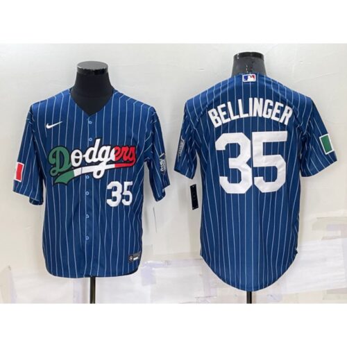 686377dfc34ca_1 Men's Los Angeles Dodgers #35 Cody Bellinger Navy Mexico World Series Cool Base Stitched Baseball Jersey