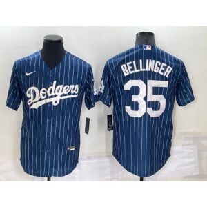 686377e6aabed_1 Men's Los Angeles Dodgers #35 Cody Bellinger Navy Cool Base Stitched Baseball Jersey