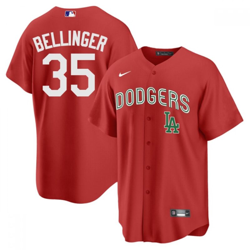686377f43b18c_1 Men's Los Angeles Dodgers #35 Cody Bellinger 2021 Mexican Heritage Red Stitched Baseball Jersey