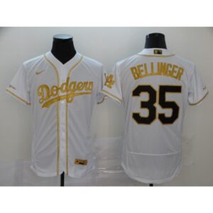 6863781645444_1 Men's Los Angeles Dodgers #35 Cody Bellinger 2020 White Golden Flex Base Stitched MLB Jersey