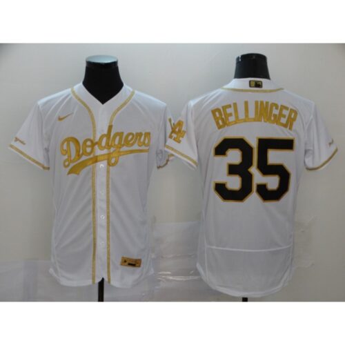 6863781645444_1 Men's Los Angeles Dodgers #35 Cody Bellinger 2020 White Golden Flex Base Stitched MLB Jersey