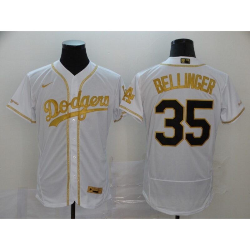 6863781645444_1 Men's Los Angeles Dodgers #35 Cody Bellinger 2020 White Golden Flex Base Stitched MLB Jersey