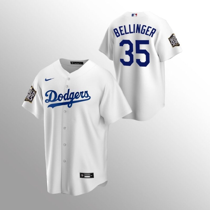 6863783fdc3c2_1 Men's Los Angeles Dodgers #35 Cody Bellinger White 2020 World Series Bound stitched Jersey