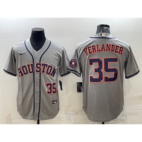 68637878afe14_1 Men's Houston Astros #35 Justin Verlander Gray With Patch Cool Base Stitched Jersey