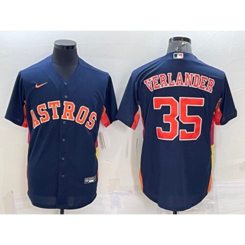 6863788ca5d68_1 Men's Houston Astros #35 Justin Verlander Navy Cool Base Stitched Jersey