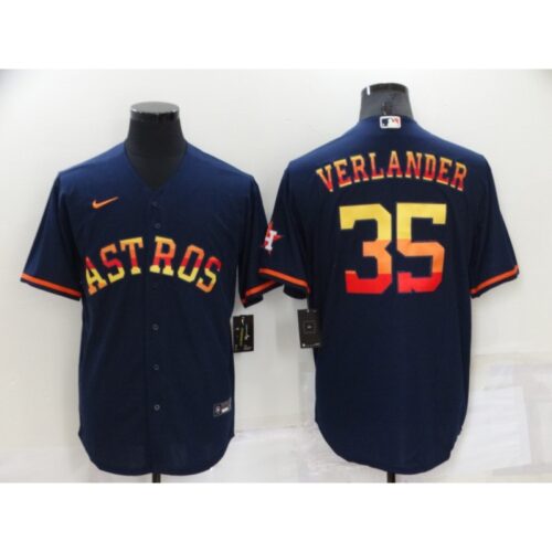 686378a0cf9cc_1 Men's Houston Astros #35 Justin Verlander 2022 Navy Cool Base Stitched Jersey