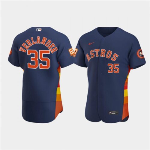 686378b4a1f10_1 Men's Houston Astros #35 Justin Verlander Navy 60th Anniversary Flex Base Stitched Baseball Jersey