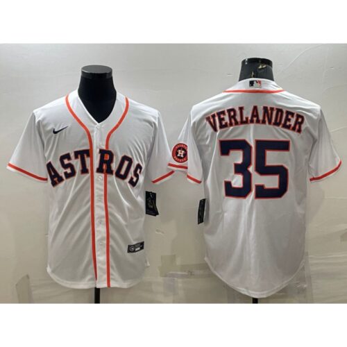 686378db54894_1 Men's Houston Astros #35 Justin Verlander White With Patch Cool Base Stitched Jersey