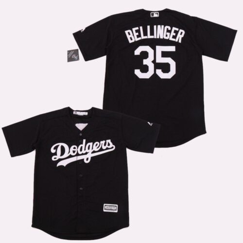 6863790f9853e_1 Men's Los Angeles Dodgers #35 Cody Bellinger Black Cool Base Stitched Jersey