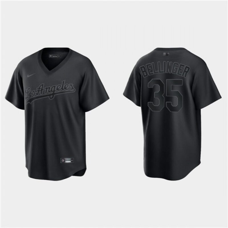 6863791968d65_1 Men's Los Angeles Dodgers #35 Cody Bellinger Black Pitch Black Fashion Replica Stitched Jersey