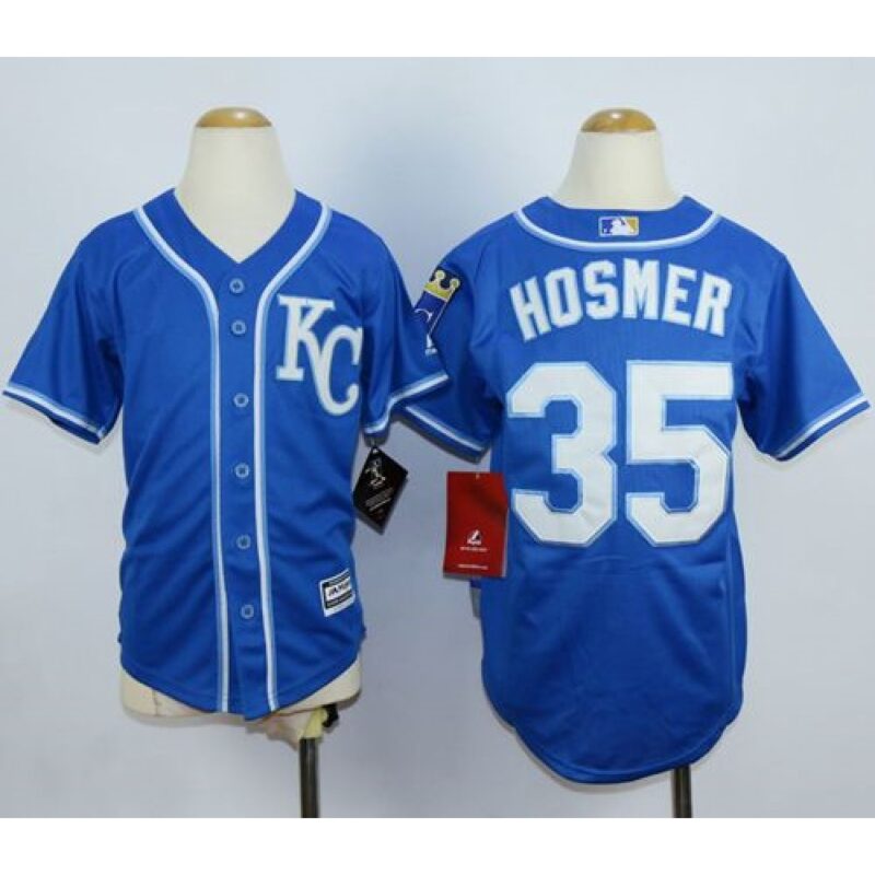 686379a2bc859_1 Royals #35 Eric Hosmer Blue Alternate 2 Cool Base Stitched Youth MLB Jersey