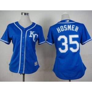 686379b552b58_1 Royals #35 Eric Hosmer Blue Alternate 2 Women's Stitched MLB Jersey