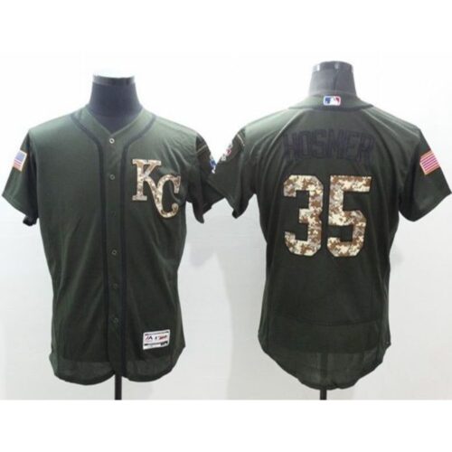 686379cfec6e7_1 Royals #35 Eric Hosmer Green Flexbase Authentic Collection Salute to Service Stitched MLB Jersey