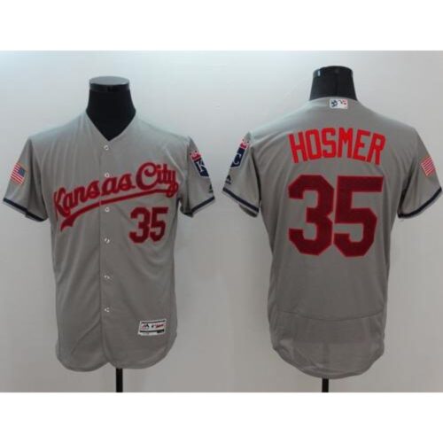 686379dc1e18c_1 Royals #35 Eric Hosmer Grey Fashion Stars & Stripes Flexbase Authentic Stitched MLB Jersey