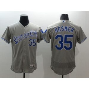 686379df78416_1 Royals #35 Eric Hosmer Grey Flexbase Authentic Collection Stitched MLB Jersey