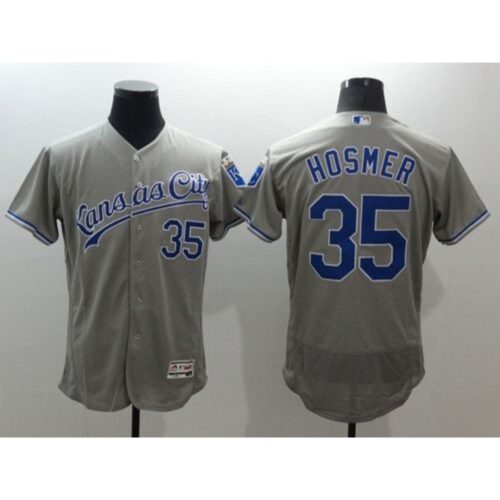 686379df78416_1 Royals #35 Eric Hosmer Grey Flexbase Authentic Collection Stitched MLB Jersey